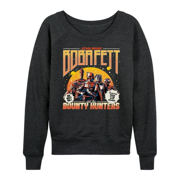 Star Wars - Boba Fett and the Bounty Hunters Band - Women's French Terry Pullover Long Sleeve Shirt