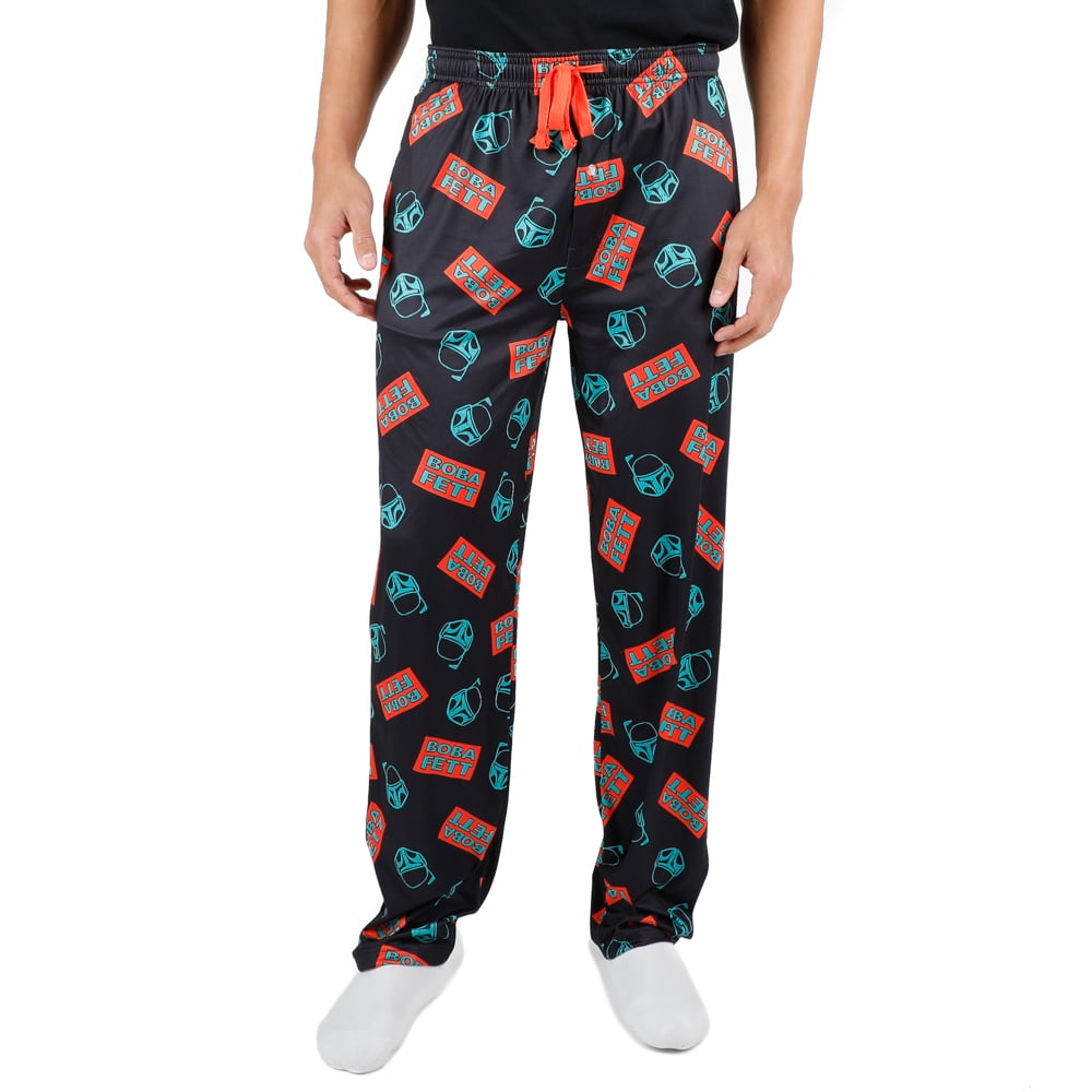 Star Wars Boba Fett Character All Over Print Men s Black Sleep Pajama Pants Lounge wear XL Walmart