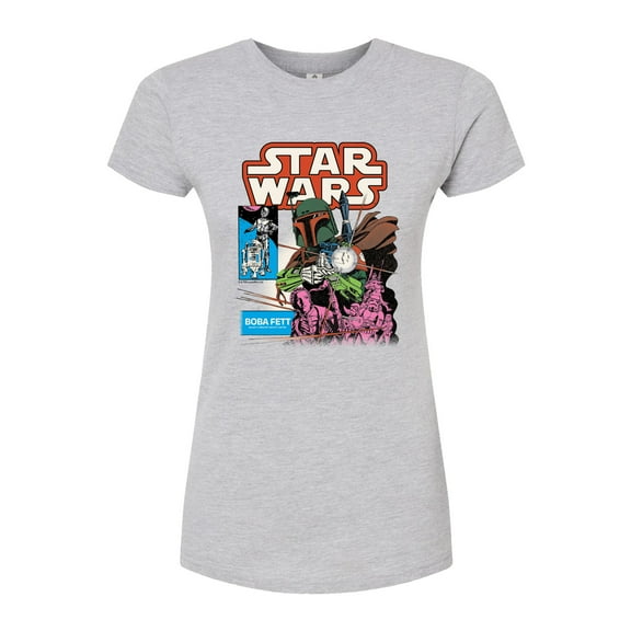 Star Wars - Boba Fett Comic Cover - Juniors Fitted Tee