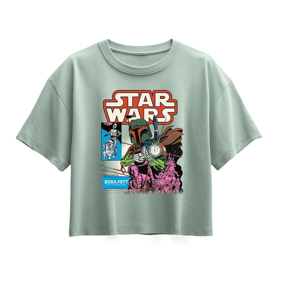 Star Wars - Boba Fett Comic Cover - Youth Girls Boxy T-Shirt