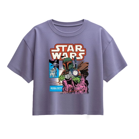 Star Wars - Boba Fett Comic Cover - Youth Girls Boxy T-Shirt