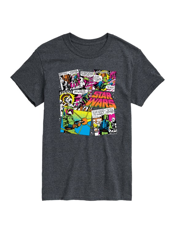 - Boba Fett Comic Strip Men's Short Sleeve Graphic T-Shirt