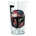 thumbnail image 1 of Star Wars Boba Fett Floral Print Helmet  Tritan Drinking Cup Clear 24 oz., 1 of 3