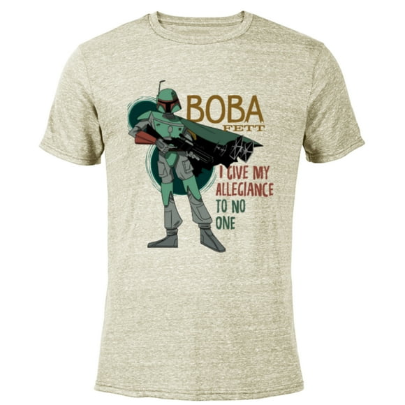 Star Wars Boba Fett I Give My Allegiance to No One - Short Sleeve Blended T-Shirt for Adults - Customized-Yellow