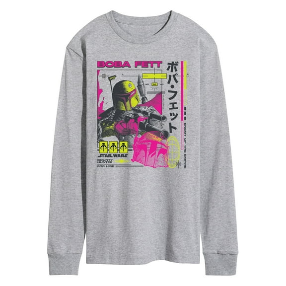 Star Wars - Boba Fett Katakana - Men's Long Sleeve Tee