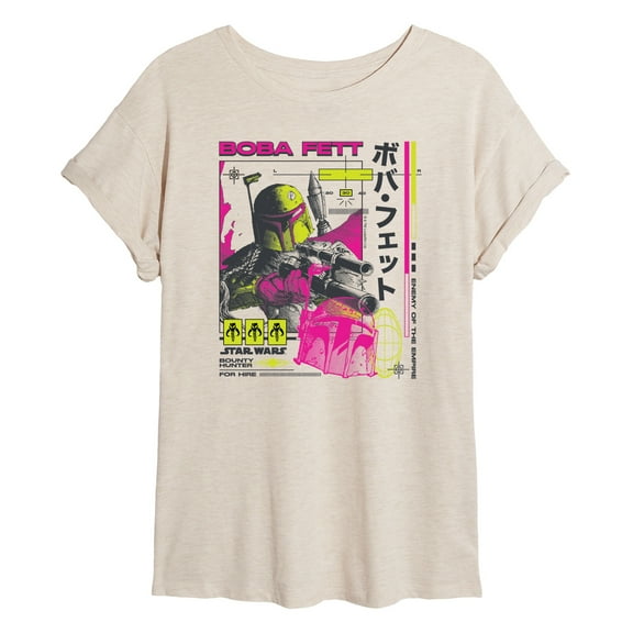 Star Wars - Boba Fett Katakana - Women's Oversized Tee