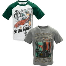 Star Wars Boba Fett Little Boys 2 Pack T-Shirts Little Kid to Big
