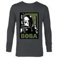 thumbnail image 1 of Star Wars Boba Fett Poster - Long Sleeve T-Shirt for Men -Customized-Charcoal Heather, 1 of 5