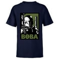 thumbnail image 1 of Star Wars Boba Fett Poster - Short Sleeve T-Shirt for Kids -Customized-Navy, 1 of 5