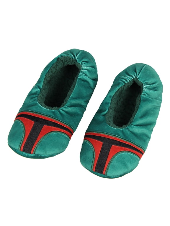 Star Wars Boba Fett Slippers Embroidered Helmet Slipper Socks With No-Slip Sole For Women Men