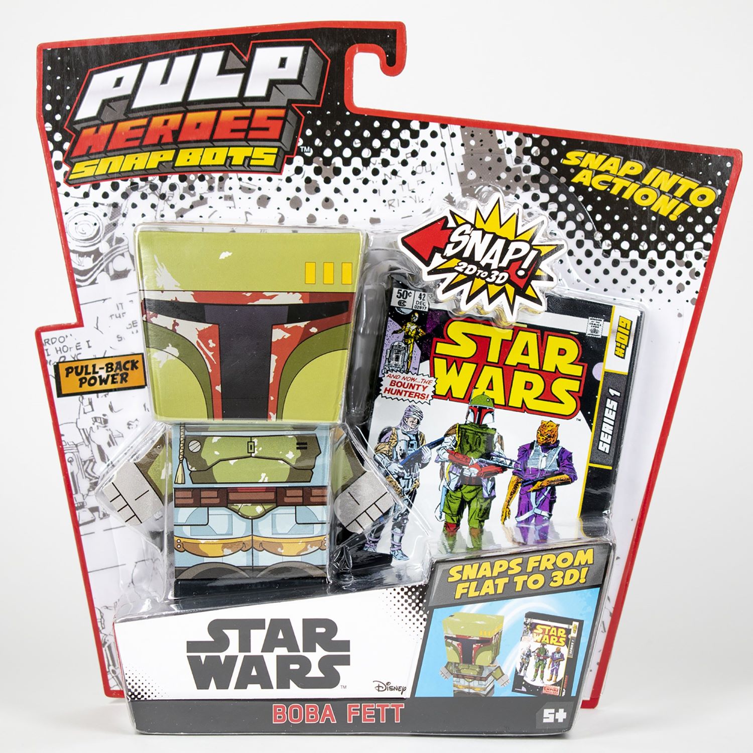 Star Wars Boba Fett SnapBot Pulp Heroes Pull Back - image 1 of 3