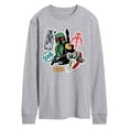 thumbnail image 1 of Star Wars - Boba Fett Stickers - Men's Long Sleeve Tee, 1 of 4