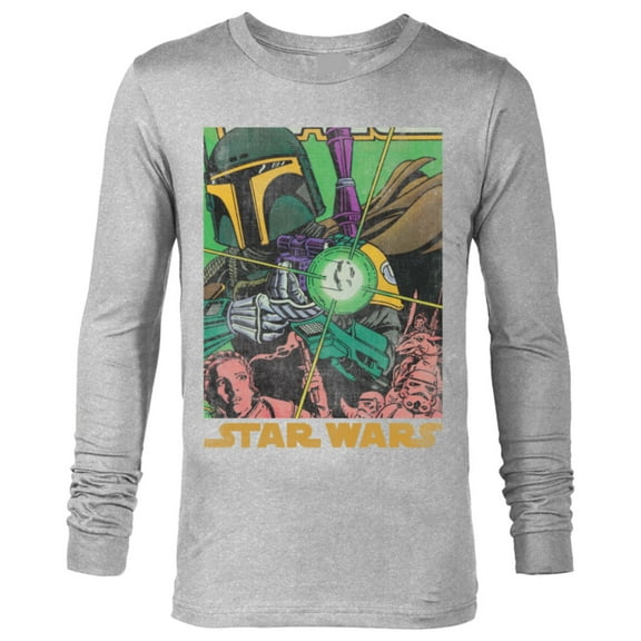 Star Wars Boba Fett Vintage Comic Book - Long Sleeve T-Shirt for Men - Customized-Athletic Heather