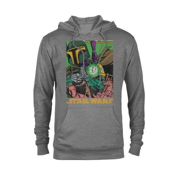 Star Wars Boba Fett Vintage Comic Book - Pullover Hoodie for Adults - Customized-Graphite Heather