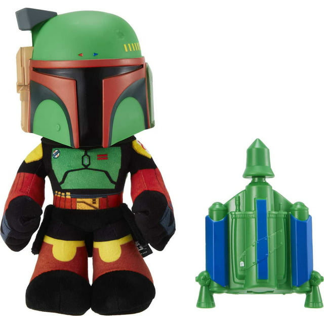 Star Wars Boba Fett Voice Cloner 12" Feature Plush with Air-Powered Soft Rocket Launcher