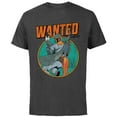 thumbnail image 1 of Star Wars Boba Fett Wanted Distressed Mandalorian - Short Sleeve Cotton T-Shirt for Adults -Customized-Charcoal, 1 of 5