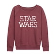 thumbnail image 1 of Star Wars - Bones Women's Lightweight French Terry Wide Neck Long Sleeve Graphic Shirt, 1 of 4
