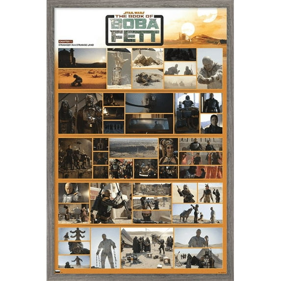 Star Wars: Book of Boba Fett - Chapter 1 Wall Poster, 22.375" x 34", Framed