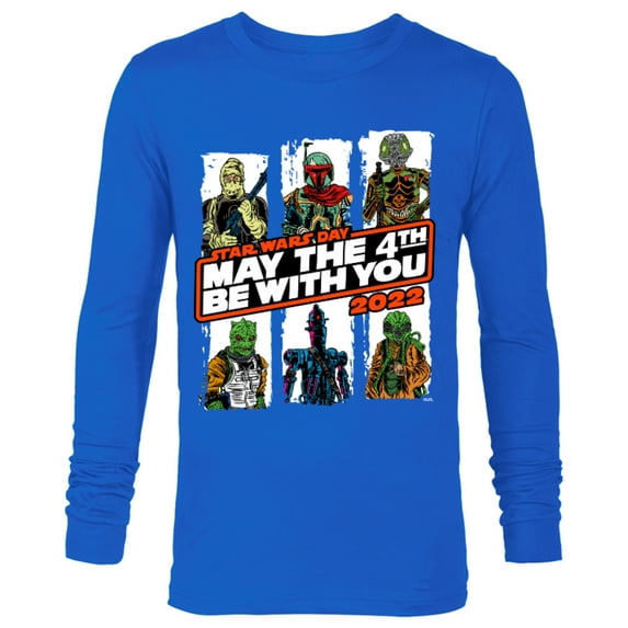 Star Wars Bounty Hunters May The 4th Be With You 2022 - Long Sleeve T-Shirt for Men - Customized-Royal