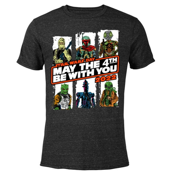 Star Wars Bounty Hunters May The 4th Be With You 2022 - Short Sleeve Blended T-Shirt for Adults - Customized-Black