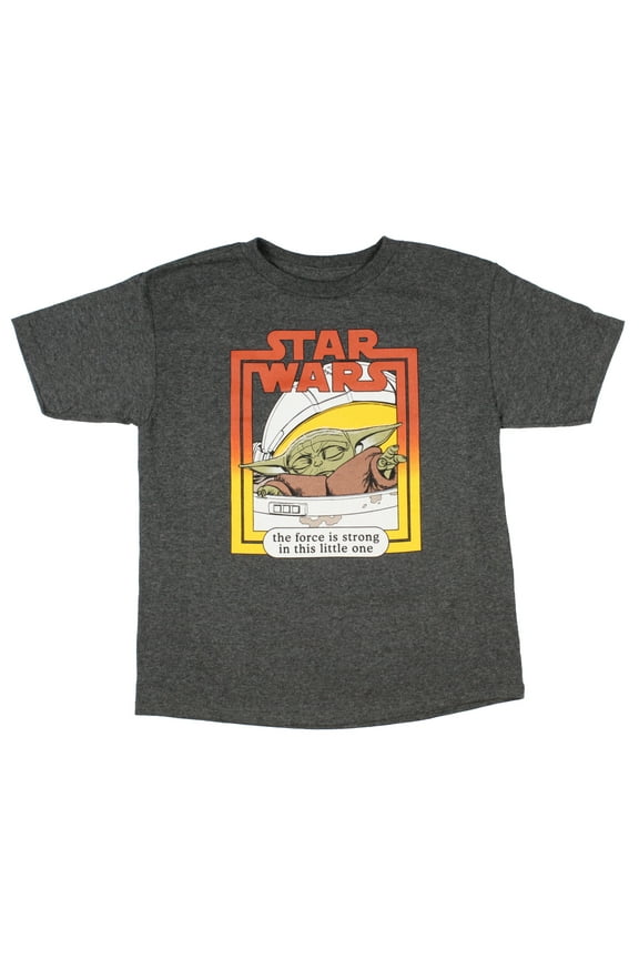 Star Wars Boy's Baby Yoda The Force Is Strong With This Little One T-Shirt