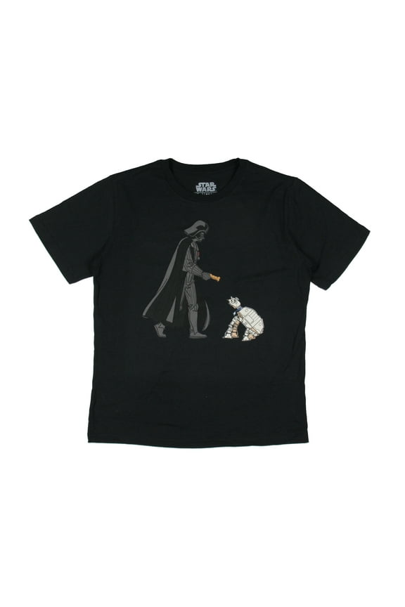Star Wars Boy's Darth Vader the AT-AT Trainer Meme Good Boy AT-AT Graphic Tee Kids Short Sleeve T-Shirt