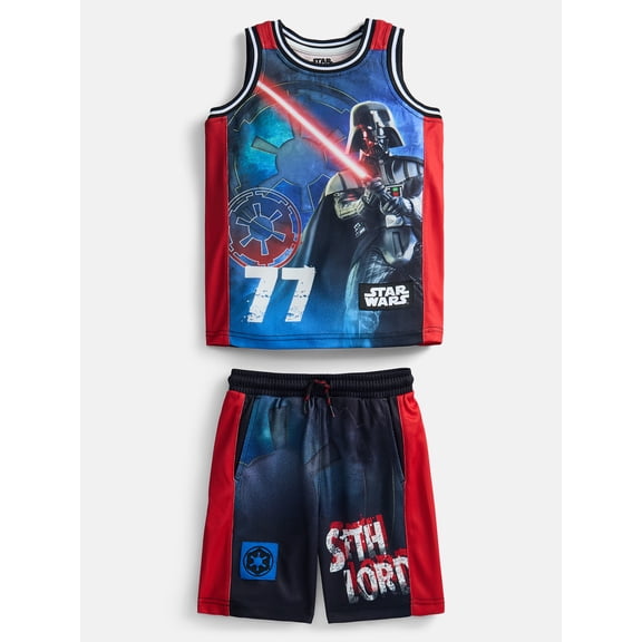 Star Wars Boys Basketball Jersey and Shorts Set, 2-Piece, Sizes 4-12