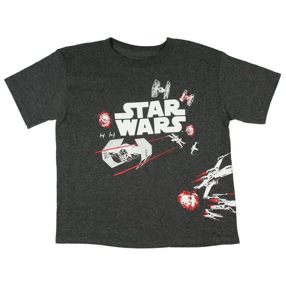 Star Wars Boy's Spaceship Battle Scene Logo T-Shirt