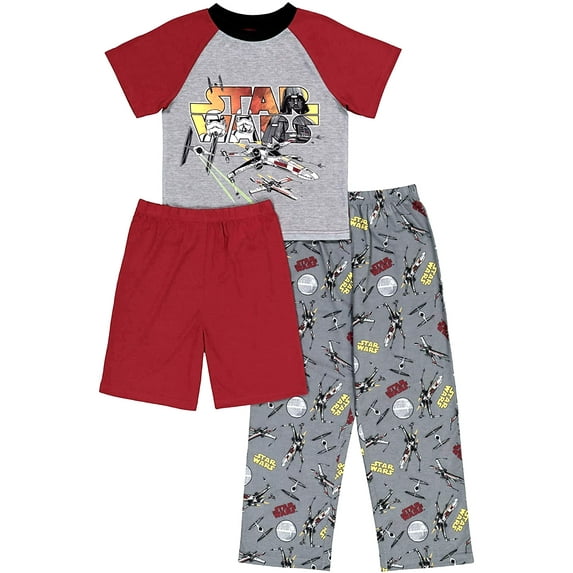 Star Wars Boys' 3-Piece Pajama Set