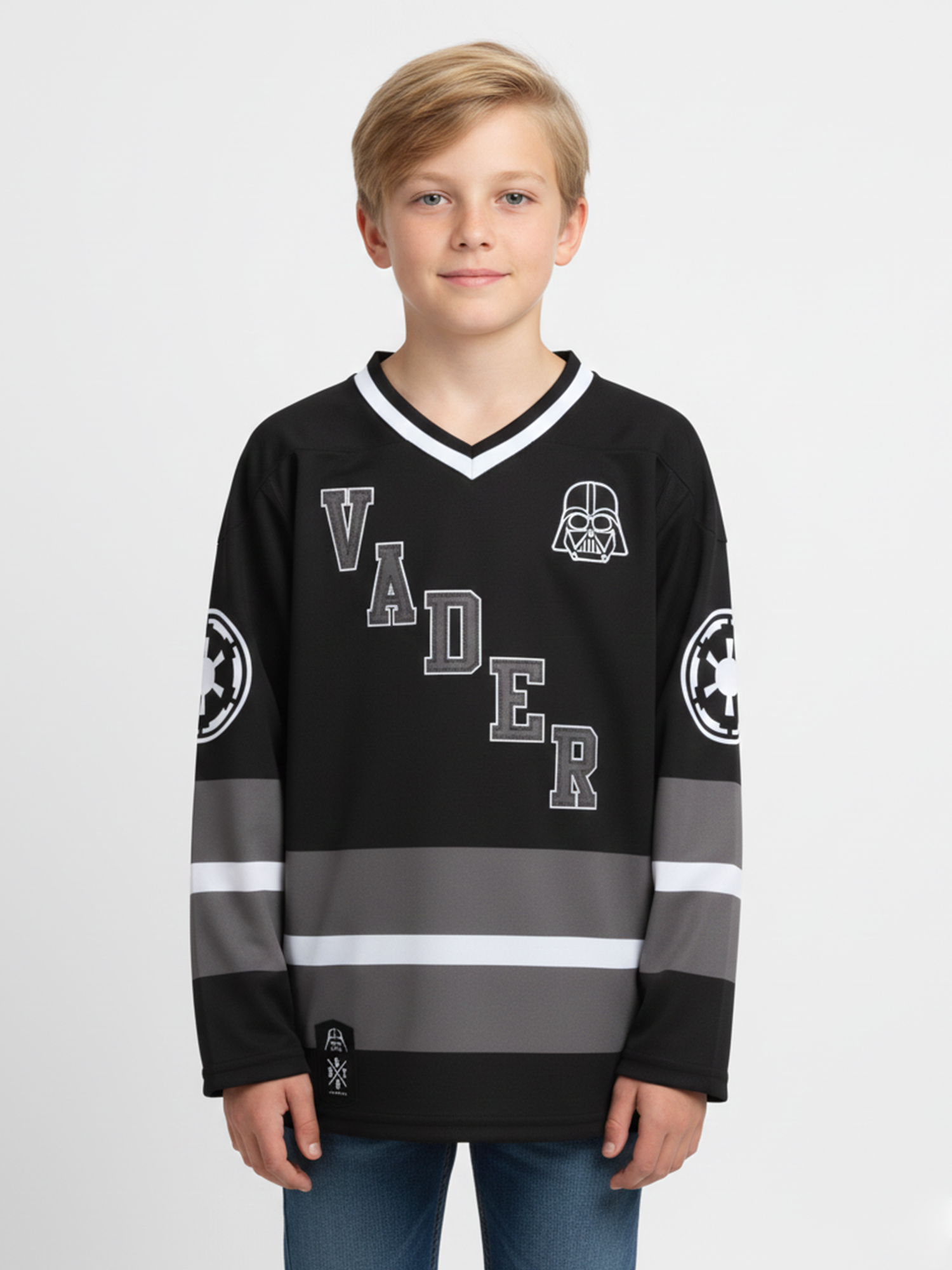 Star Wars Boys and Big Boys Darth Vader Graphic Hockey Jersey, Sizes 4-18
