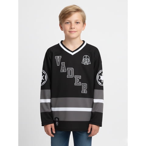 Star Wars Boys and Big Boys Darth Vader Graphic Hockey Jersey, Sizes 4-18