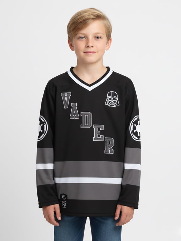 Boys and Big Boys Darth Vader Graphic Hockey Jersey, Sizes 4-18