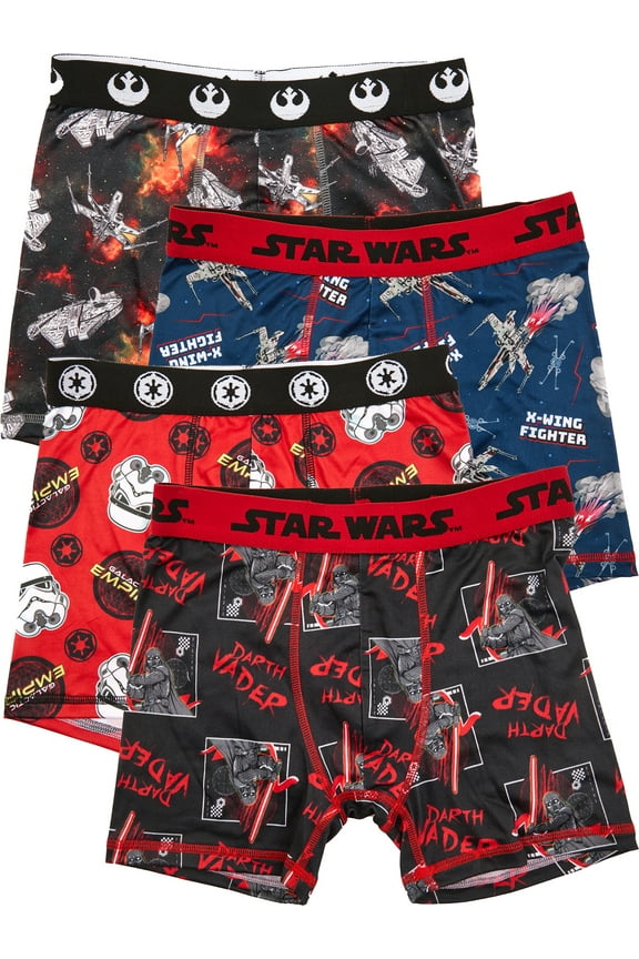 Boys Boxer Brief Underwear, 4-Pack, Sizes XS-XL