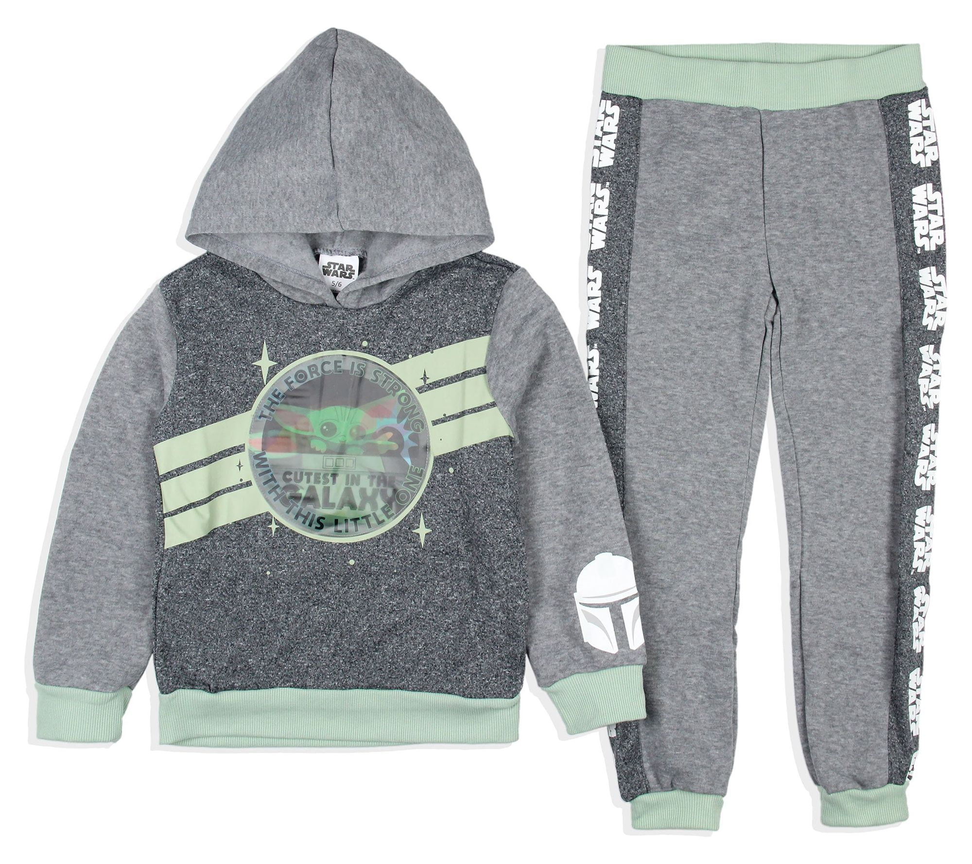 Star Wars Boys' Cutest in the Galaxy Hoodie and Jogger 2 Piece Pajama ...