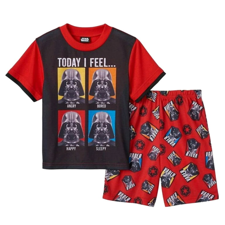 Star Wars Boys Darth Vader Pajamas T Shirt Shorts Set 4