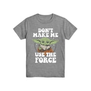 Star Wars Boys' Graphic Tee with Short Sleeves, Grogu and the Force, Sizes 4-18