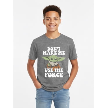 Star Wars Boys' Graphic Tee with Short Sleeves, Grogu and the Force, Sizes 4-18