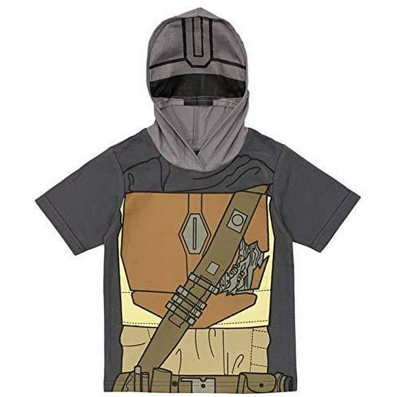 Star Wars Boys' Mando Hooded T-Shirt with Mask (Toddler Boys & Little Boys)