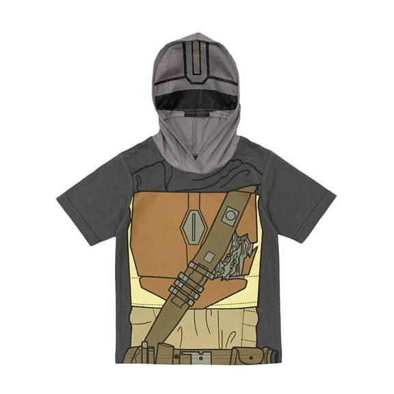 Star Wars Boys' Mando Hooded T-Shirt with Mask (Toddler Boys & Little Boys)