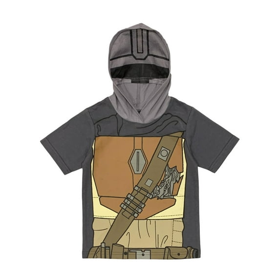 Star Wars Boys' Mando Hooded T-Shirt with Mask (Toddler Boys & Little Boys)