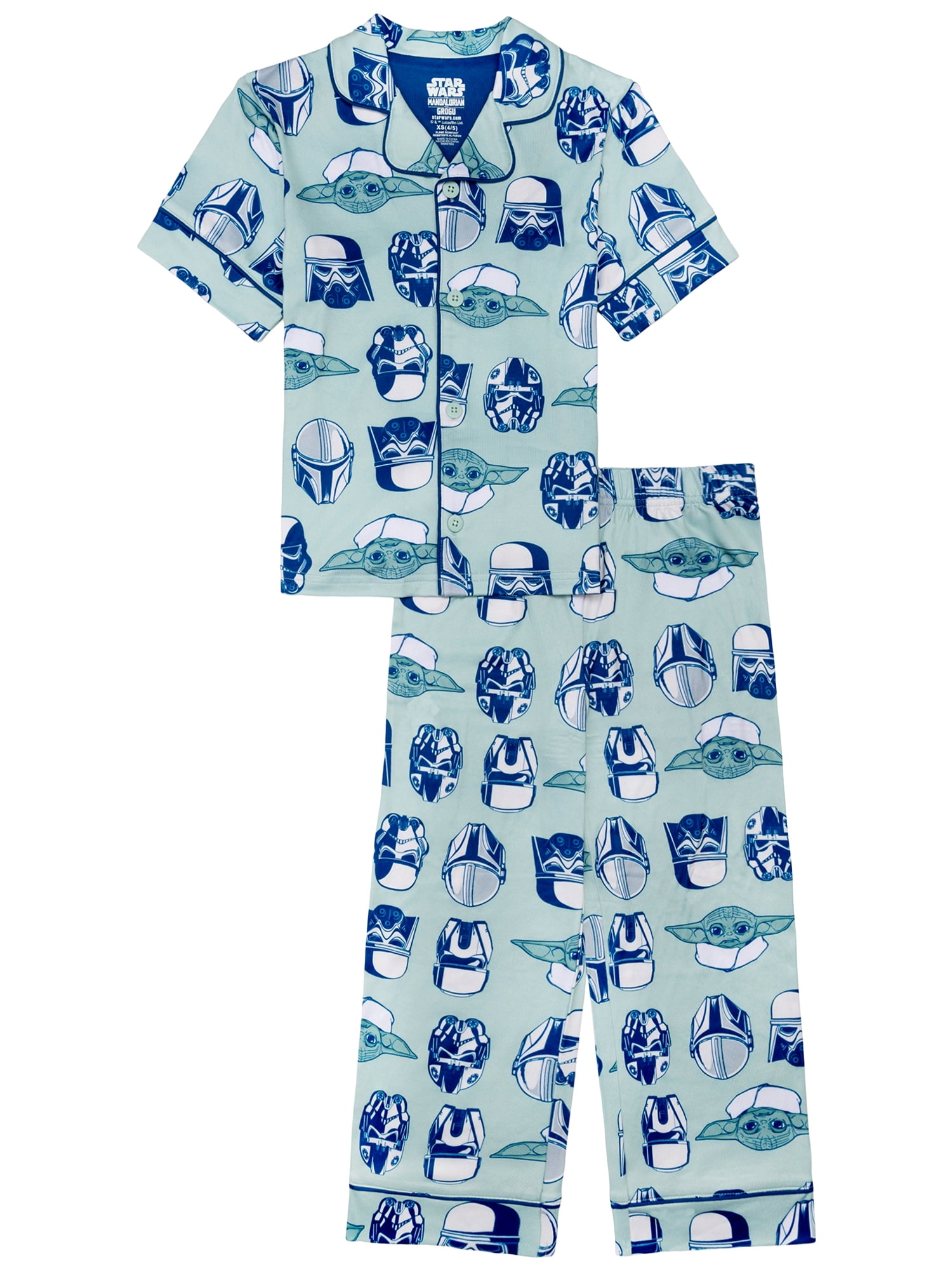 Star Wars Boys Short Sleeve Coat and Pant Pajama Set, 2-Piece, Sizes 4-12