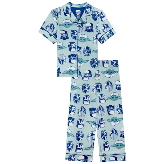 Star Wars Boys Short Sleeve Coat and Pant Pajama Set, 2-Piece, Sizes 4-12