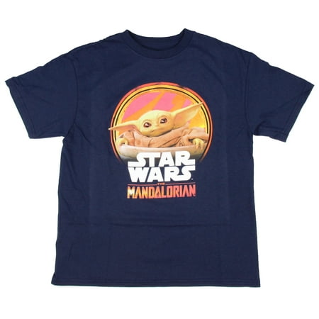 Star Wars Boys' The Mandalorian Baby Yoda Shirt Graphic Character T-Shirt