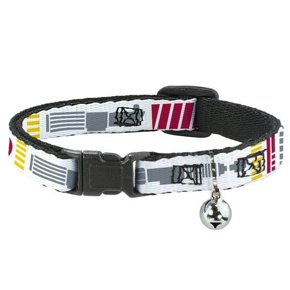 Star Wars Breakaway Cat Collar With Bell, Plastic Clip, Easy Adjustable, Star Wars Rebel Pilot Rebel Alliance Insignia X Wing Fighter, 8.5 to 12 Inches 0.5 Inch Wide