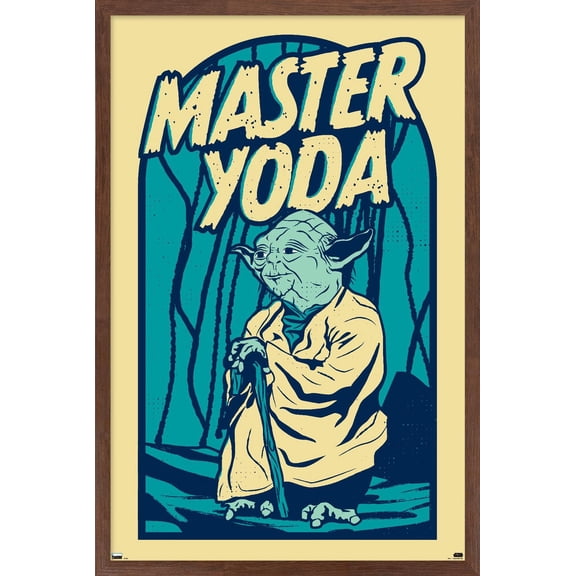 Star Wars: Bubble Gum Pop - Master Yoda Wall Poster, 14.725" x 22.375" Framed