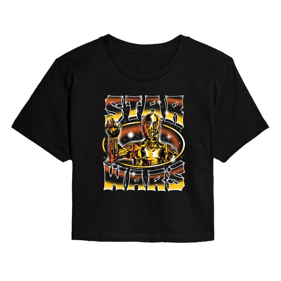 Star Wars - C-3PO Chrome Women's Cropped Graphic T-Shirt