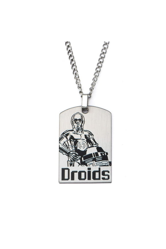 Star Wars C-3PO Droids Dog Tag Pendant Necklace