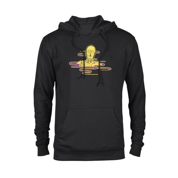 Star Wars C-3PO Golden Droid Portrait - Pullover Hoodie for Adults - Customized-Black