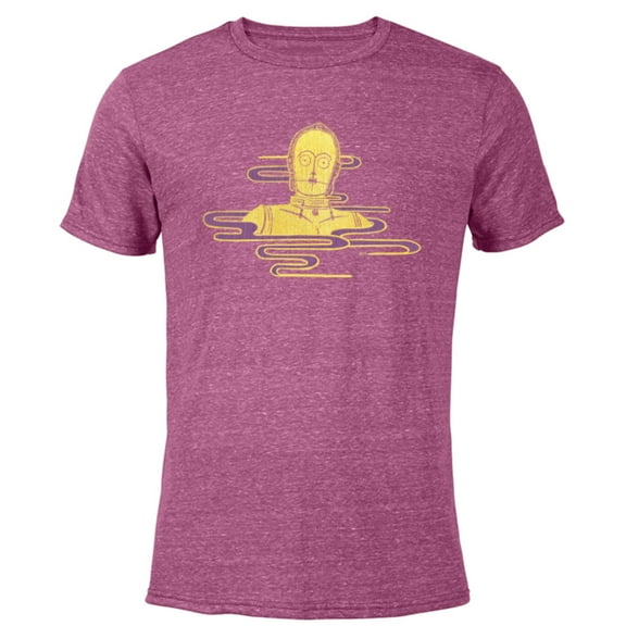 Star Wars C-3PO Golden Droid Portrait - Short Sleeve Blended T-Shirt for Adults - Customized-Purple