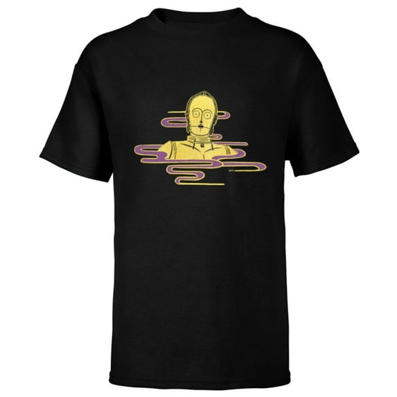 Star Wars C-3PO Golden Droid Portrait - Short Sleeve T-Shirt for Kids - Customized-Black